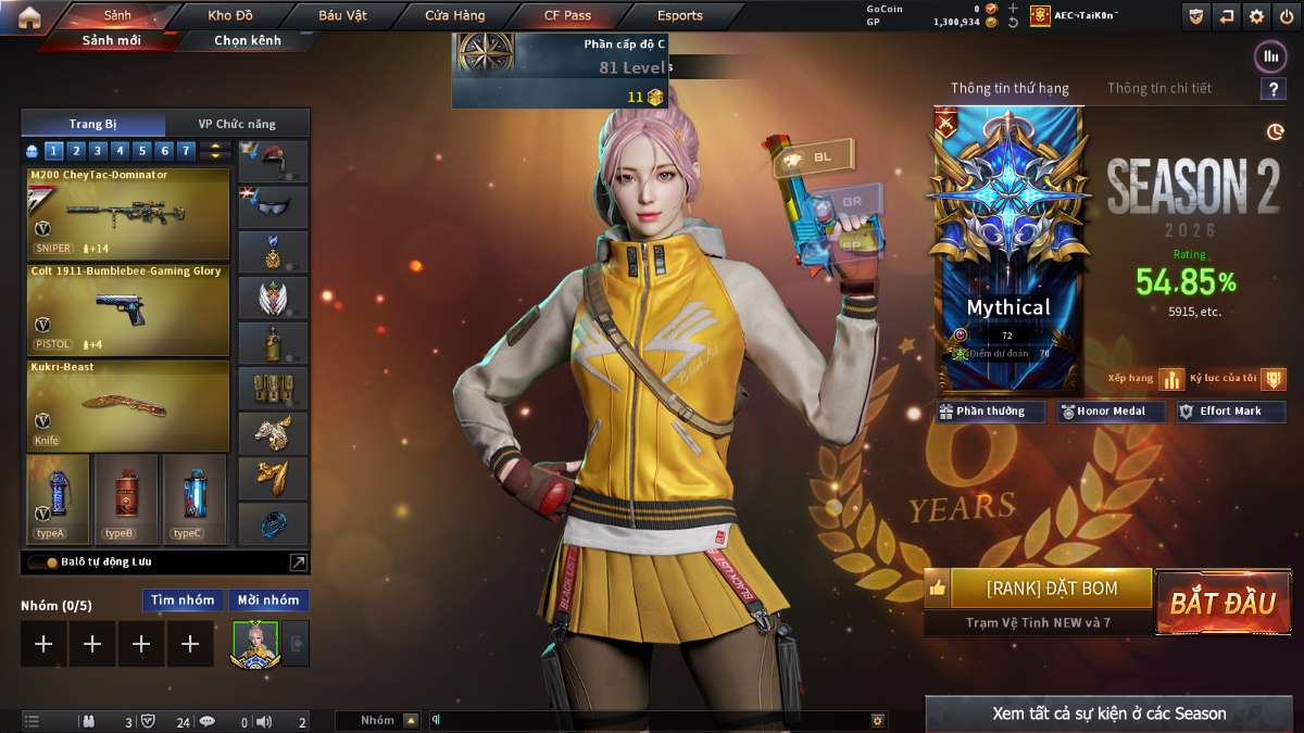 shop acc cf uy tin gia re